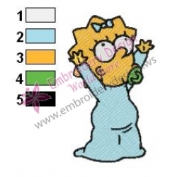 Maggie Simpsons Embroidery Design 02